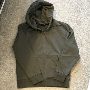 Banana Republic Green Zip Up Sweater with Hood